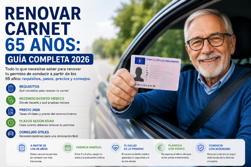 renovar carnet 65 años