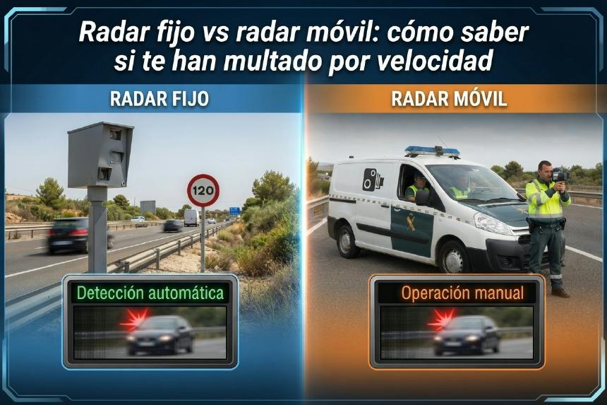 radar fijo vs movil