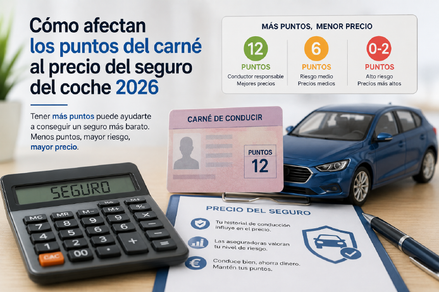 puntos del carnet al seguro del coche