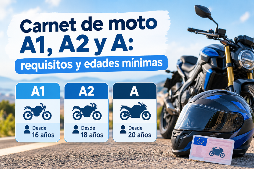 carnet de moto A1 A2 y A