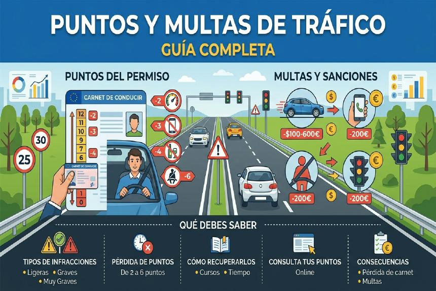 puntos y multas de tráfico